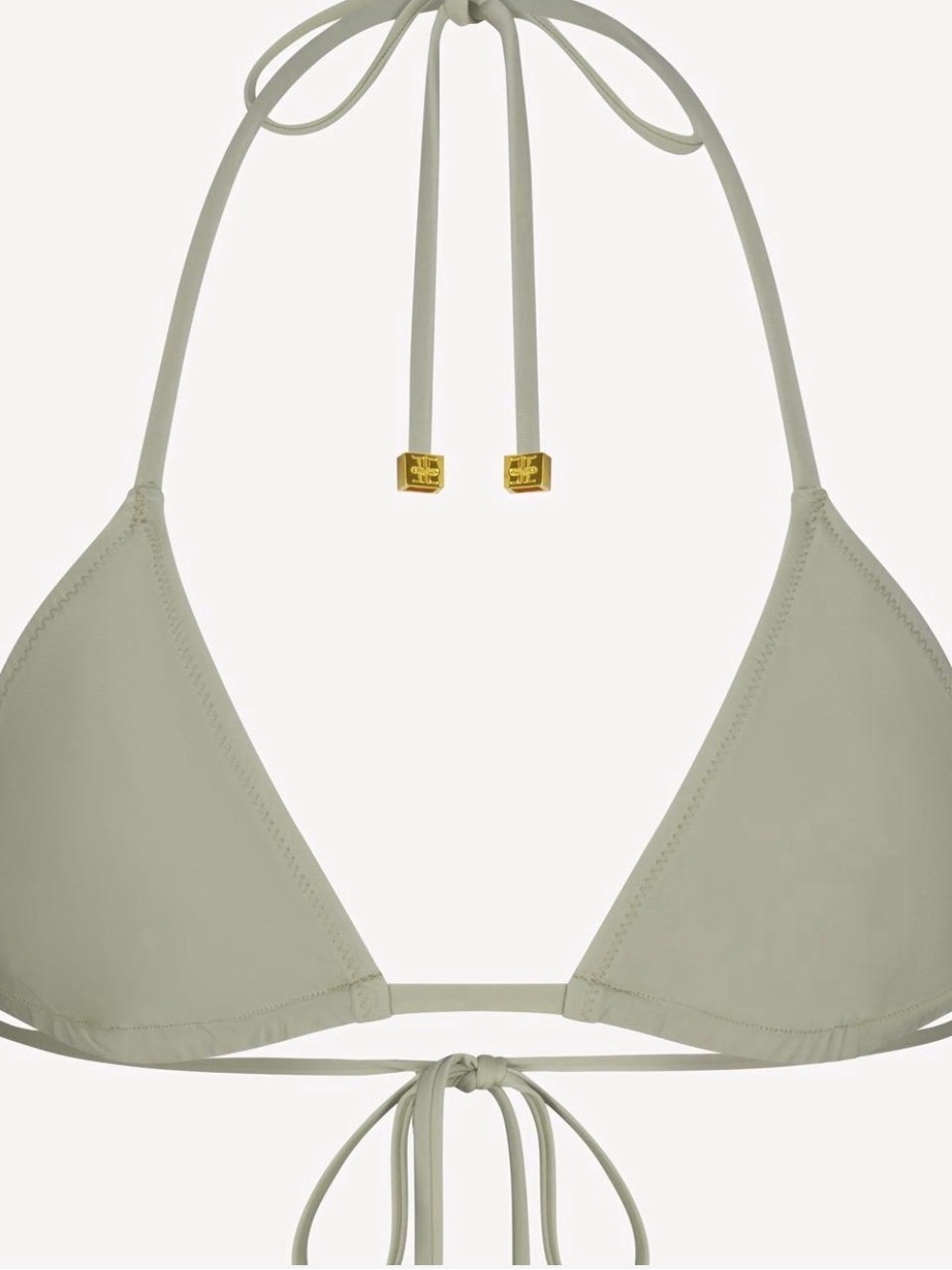 Classic Triangle Bikini Top In Sage Green